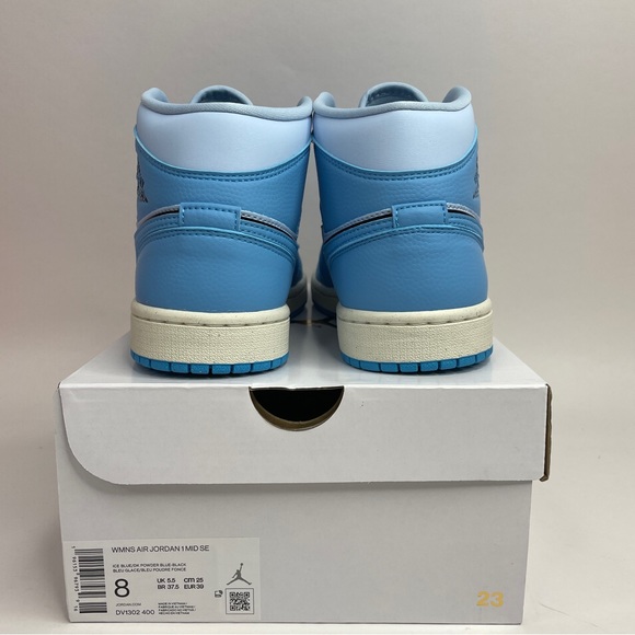 Nike Air Jordan 1 Retro Mid SE WMNS “Powder Blue/Ice Blue” 2023 - Picture 4 of 4